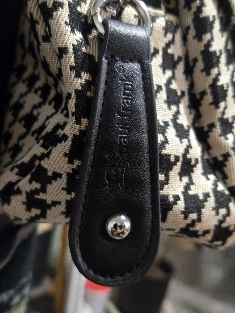 Paul Frank: Y2k Style Houndstooth Boho Women's Shoulder Bag. - Picture 2 of 11